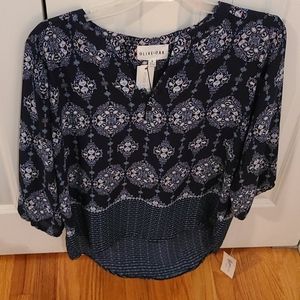 Olive + Oak Ozzimo Split Neck Blouse